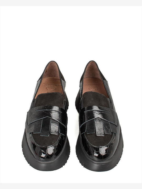 Wonders Women's Loafers in Black Color