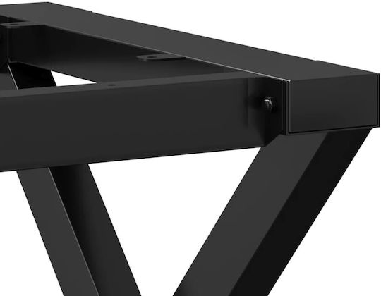 vidaXL Βάση Τραπεζιού Μεταλλική Μαύρη 70x30x43cm 2τμχ