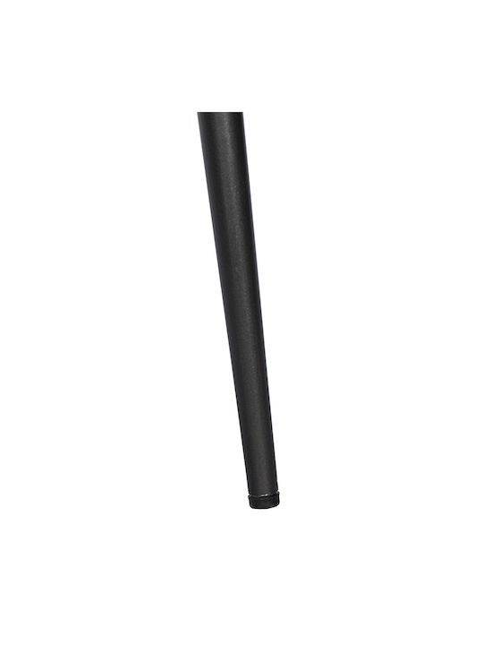 Round Central Coffee Table Pencil 55 Made of Solid Wood Natural Black M55xL55xH55cm