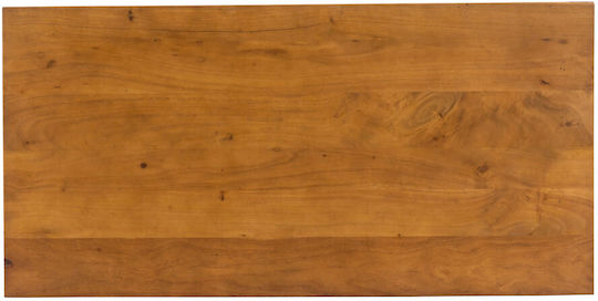 Rectangular Central Coffee Table Wire Made of Solid Walnut Wood Black M120xW60xH40cm