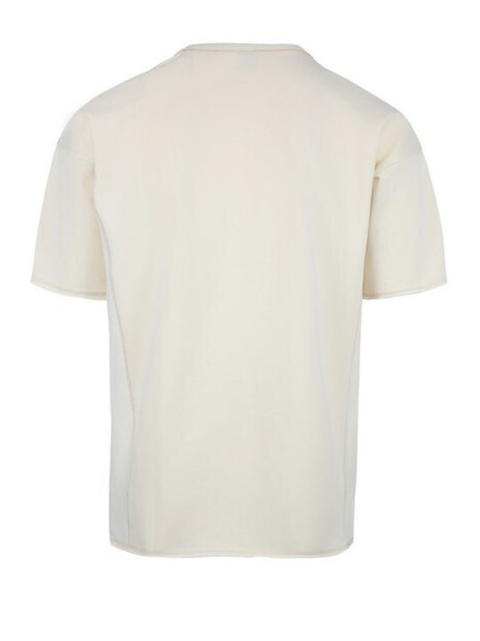 Eksi 1 Men's Short Sleeve T-shirt Ecru