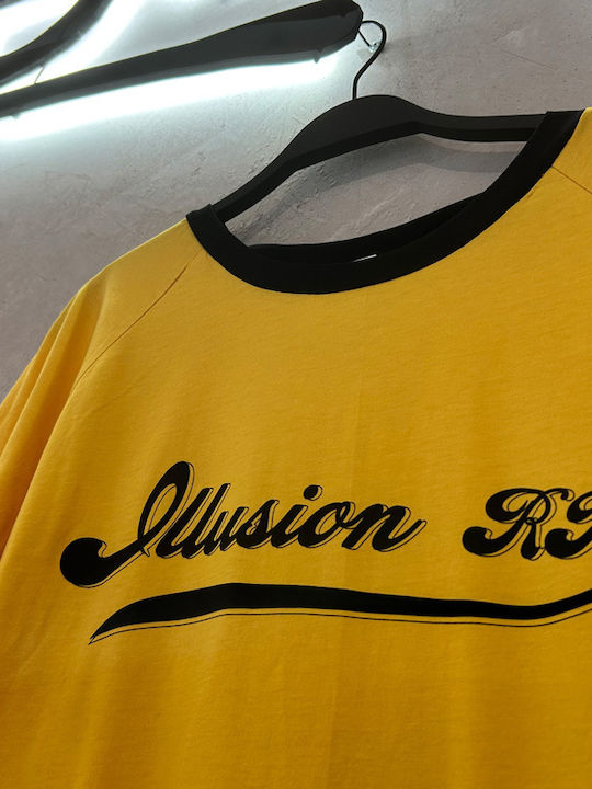 Illusion Rt Women's Athletic T-shirt Yellow