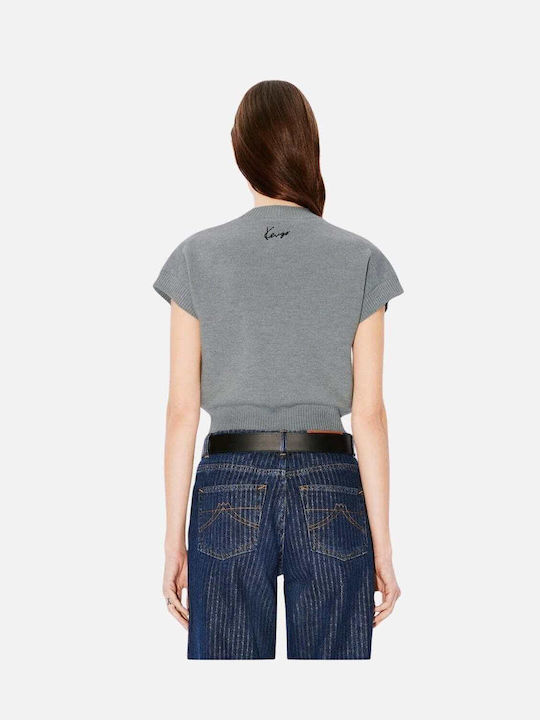 Kenzo Women's Blouse Short Sleeve grey