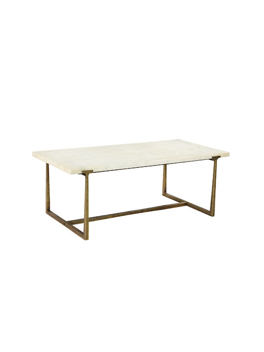 Rectangular Coffee Table Bakari Metal Brown L122xW61xH44.5cm.