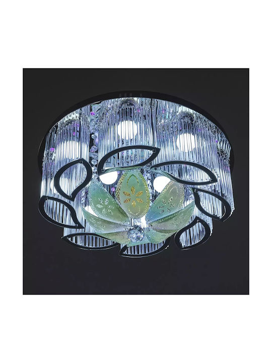 Lustră de tavan Chimera crom Elbulgaria LED RGB 10xe27 3084/50 Ch