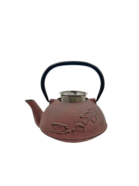 Cast Iron Teapot with Filter Red 1000ml