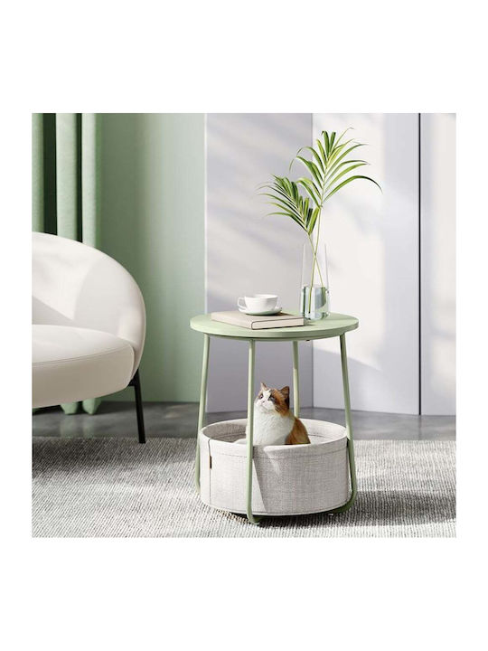 Round Green Metal Side Table 45x45x50cm