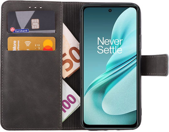 Lime Essential Magnet Brieftasche Synthetisches Leder Gray (OnePlus Nord N30 SE)