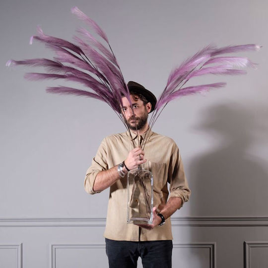 Decorativ Aripă Pampas Grass Mov 145cm Supergreens