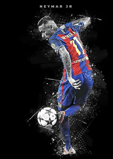 Canvas Painting Neymar Jr Knv1539 30cm X 40cm