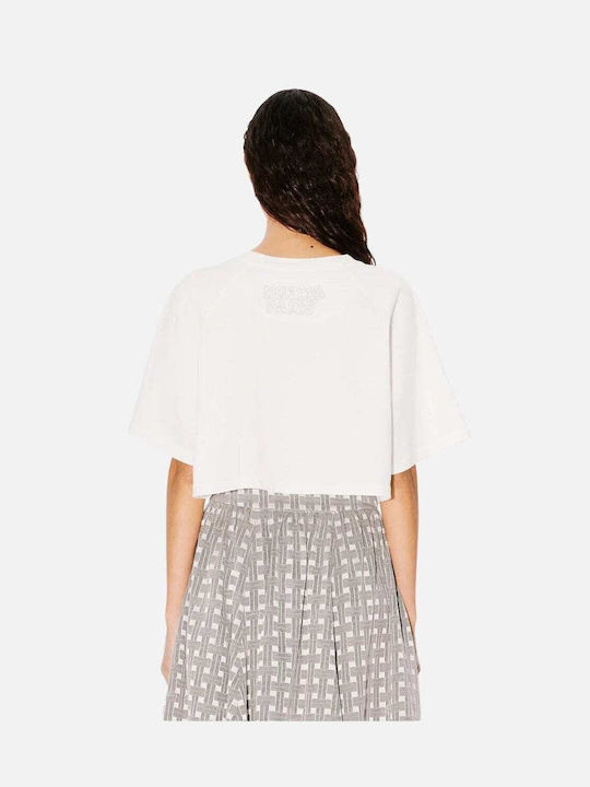 Kenzo Femeie Crop Tricou White