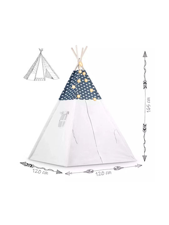Nukido Kids Indian Teepee Play Tent for 3+ years Blue