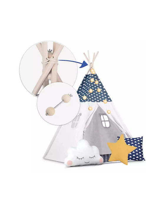 Nukido Kids Indian Teepee Play Tent for 3+ years Blue