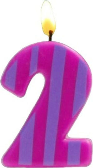 Geburtstagskerzen Nummer Polka Dot-Gestreift Aliprantis 1 Stk Nr. 6