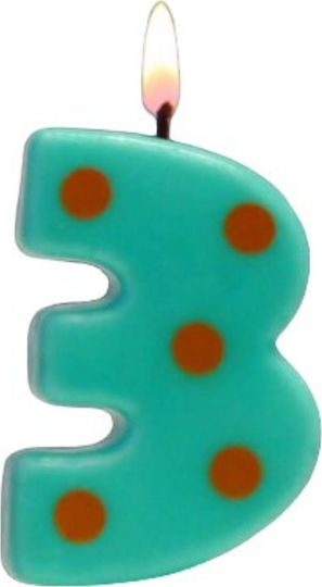 Geburtstagskerzen Nummer Polka Dot-Gestreift Aliprantis 1 Stk Nr. 6