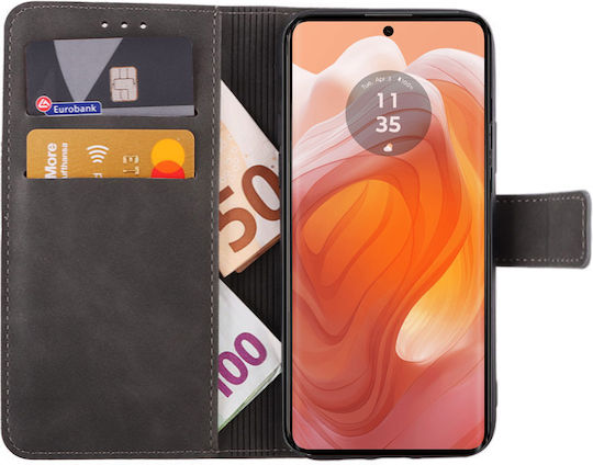 Lime Essential Magnet Wallet Synthetic Leather Gray (Motorola Moto Edge 50 Ultra)