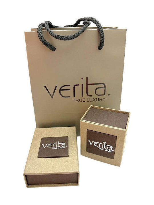 Verita Damen Ring Ehering mit Zirkonia & Emaille aus Silber Vergoldet