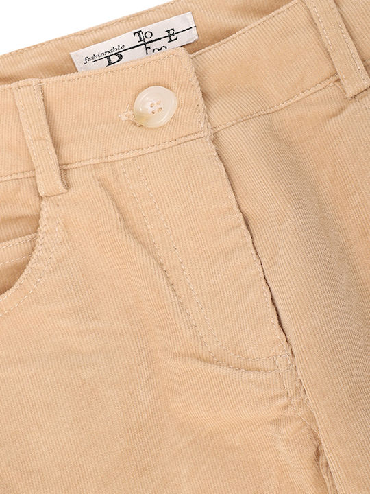 Pantaloni din Material Textil pentru Copii Bej