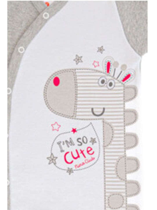 Nina Club 301 Giraffe Baby Bodysuit Grey