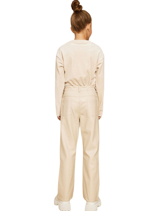 Kids' Fabric Pants Beige