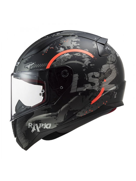 LS2 Rapid Titanium/Fluo Orange Детска Каска За Мотор Full Face ECE 22.05 1300гр