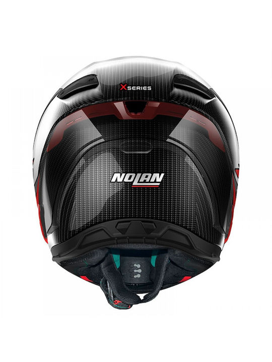 Nolan X-804 RS Ultra Carbon Hot Lap Red 13 Motorradhelm Volles Gesicht ECE 22.06