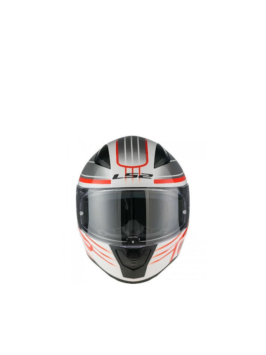LS2 Rapid II Circuit White/Red Κράνος Μηχανής Full Face ECE 22.06 1300gr