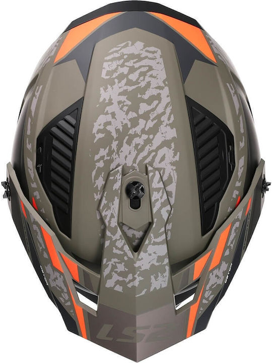 LS2 Drifter OF606 Devor Matt Sand Мотоциклетна каска Modular ECE 22.06 1300гр 36606 21 17