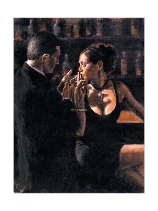 Με Ζευγάρι Πίνακας σε Καμβά 30x40cm