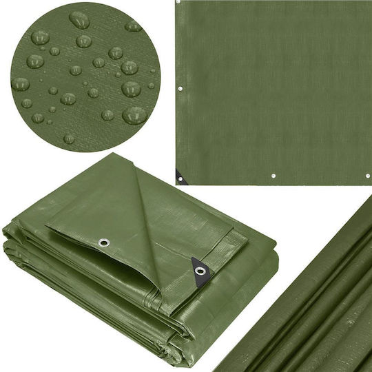 Waterproof Laminated Polyethylene Tarpaulin 120g/m2 3x3m Green