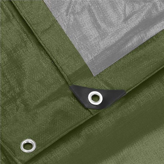 Prelată laminată impermeabilă din polietilenă 120g/m2 2x4m Verde