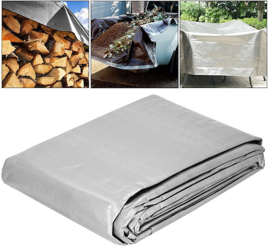 Waterproof Laminated Polyethylene Tarp 210g/m2 5x8m Gray