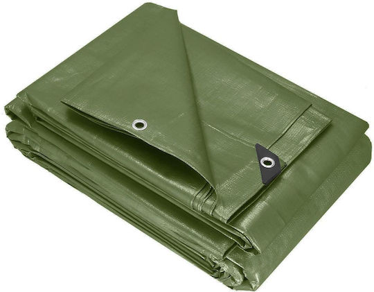 Waterproof Laminated Polyethylene Tarp 120g/m2 4x7m Green