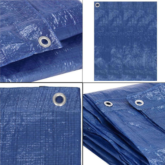 Waterproof Laminated Polyethylene Tarp 60g/m2 6x8m Blue