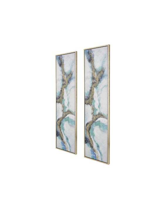 Artekko Clouds Δίπτυχος Πίνακας σε Καμβά 50x180cm