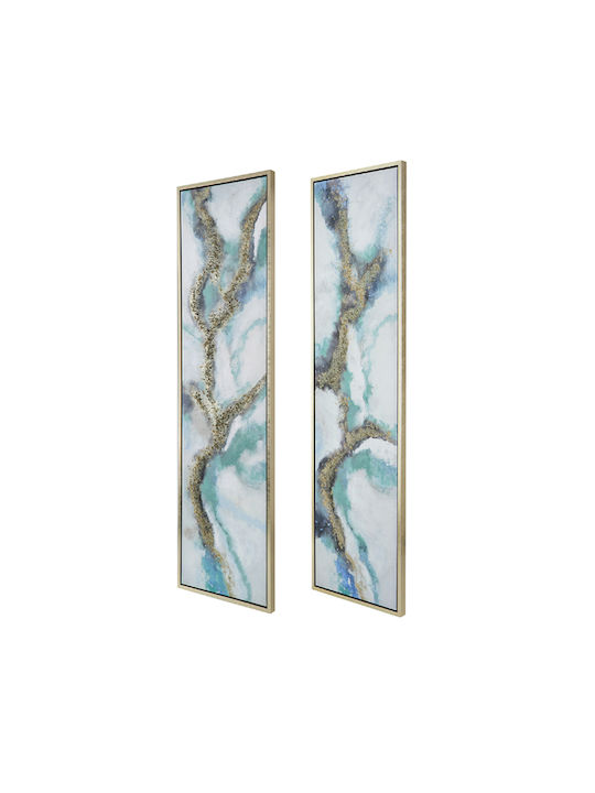 Artekko Clouds Δίπτυχος Πίνακας σε Καμβά 50x180cm