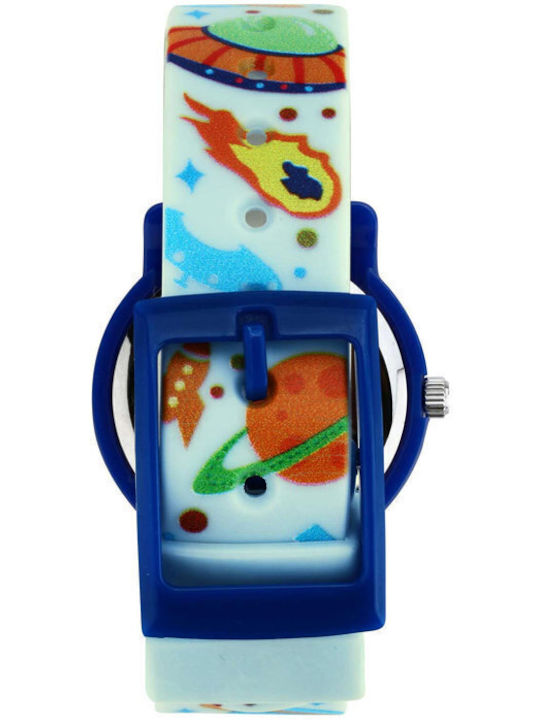 Kikou Kinder-Analoguhr mit Kautschuk/Plastikarmband Mehrfarbig