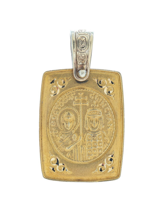 Unisex Pendant VITOPOULOS Yellow and White Gold K14