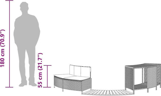 vidaXL Spa / Υδρομασάζ 365613