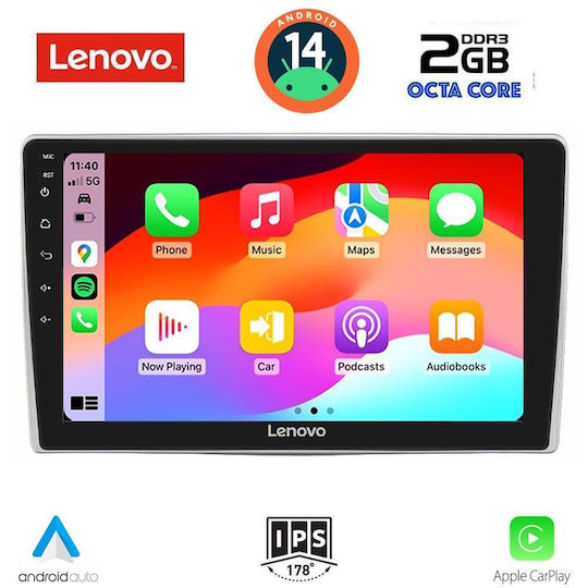 Lenovo Car Audio System for Alfa Romeo Mito 2008-2018 (Bluetooth/USB/AUX/WiFi/GPS/Apple-Carplay/Android-Auto) with Touch Screen 9"