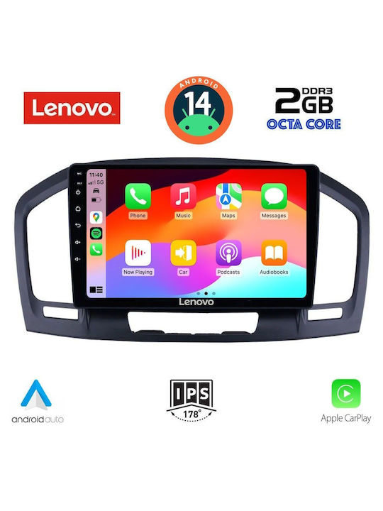 Lenovo Ηχοσύστημα Αυτοκινήτου για Opel Insignia 2008-2013 (Bluetooth/USB/AUX/WiFi/GPS/Apple-Carplay/Android-Auto) με Οθόνη Αφής 9"