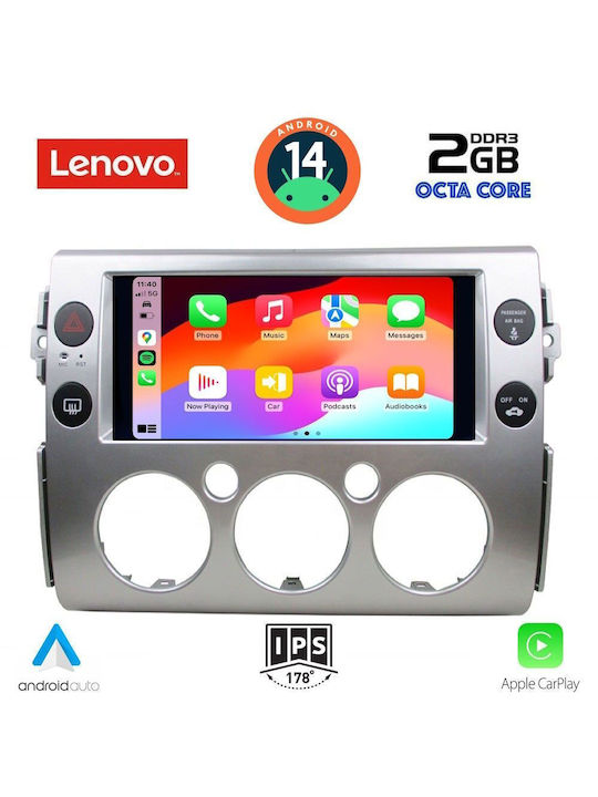 Lenovo Ηχοσύστημα Αυτοκινήτου για Toyota FJ 2007-2013 (Bluetooth/USB/AUX/WiFi/GPS/Apple-Carplay/Android-Auto) με Οθόνη Αφής 9"