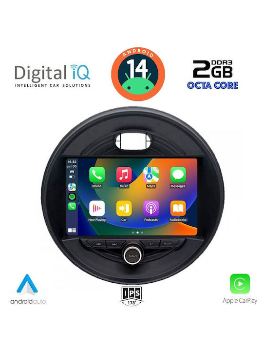 Digital IQ Ηχοσύστημα Αυτοκινήτου για Mini Cooper / Clubman / Roadster / Countryman Kia Roadster Smart Roadster (Bluetooth/USB/AUX/WiFi/GPS/Apple-Carplay/Android-Auto) με Οθόνη Αφής 9"