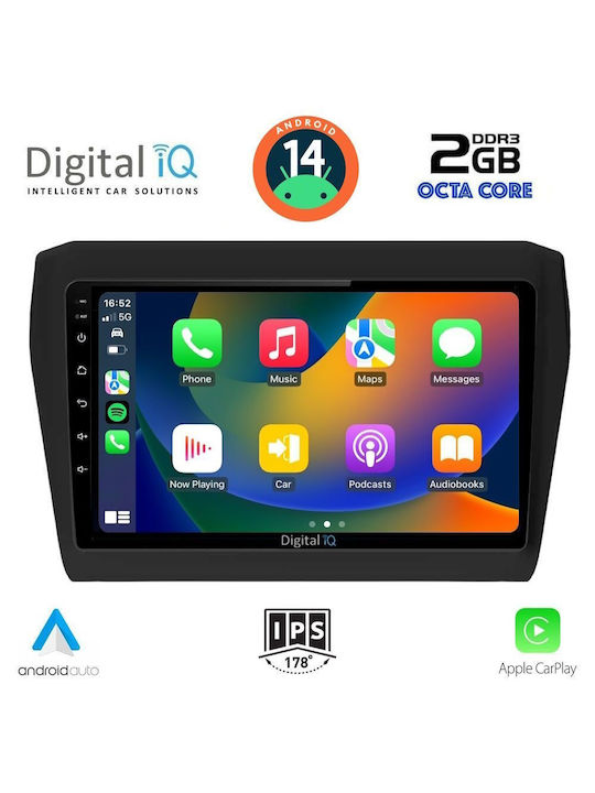 Digital IQ Car Audio System for Suzuki Swift 2017> (Bluetooth/USB/AUX/WiFi/GPS) with Touch Screen 9"