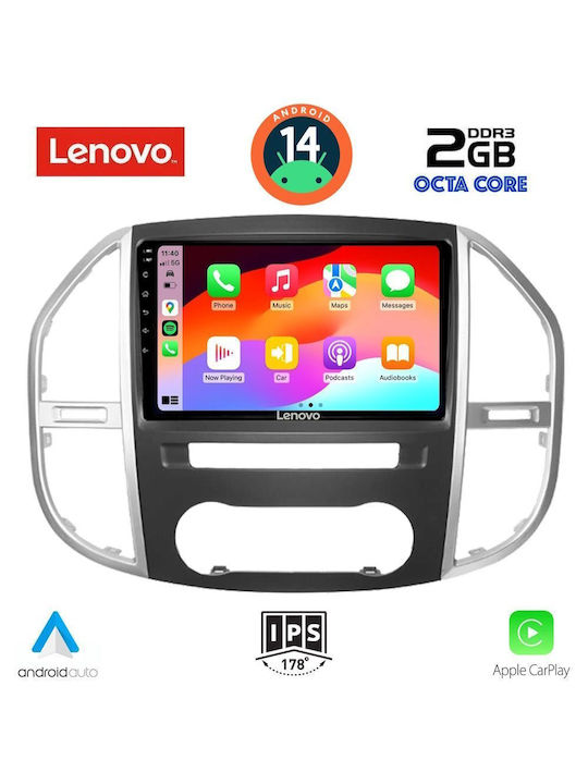 Lenovo Car Audio System for Mercedes-Benz Vito / Viano 2015> (Bluetooth/USB/AUX/WiFi/GPS) with Touch Screen 10"