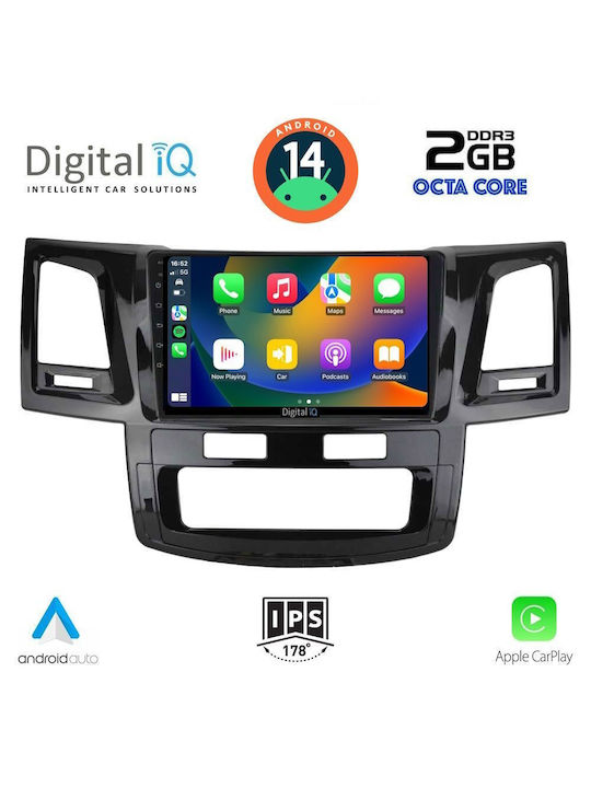 Digital IQ Car Audio System for Toyota Hilux 2005-2016 (Bluetooth/USB/AUX/WiFi/GPS) with Touch Screen 9"