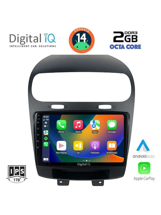 Digital IQ Ηχοσύστημα Αυτοκινήτου για Fiat Freemont 2008> (Bluetooth/USB/AUX/WiFi/GPS/Apple-Carplay/Android-Auto) με Οθόνη Αφής 9"