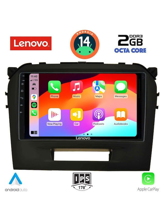 Lenovo Car Audio System for Suzuki Vitara 2016-2022 (Bluetooth/USB/WiFi/GPS) with Touch Screen 9"