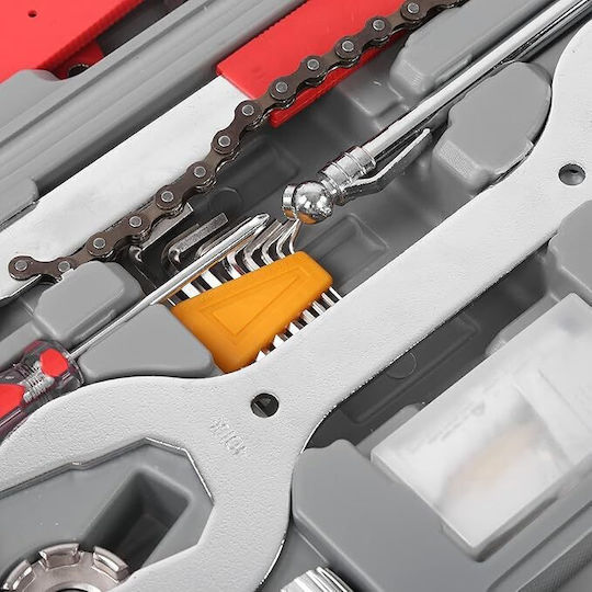 Bicycle Repair Tool Kit Zola 44 Pieces Plastic Steel 33x26 Cm Grey