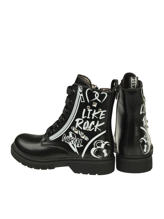 Kids Boots with Zipper Black